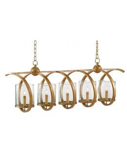 Currey & Company 9000-0054-CC  Maximus Rectangular Linear Chandelier